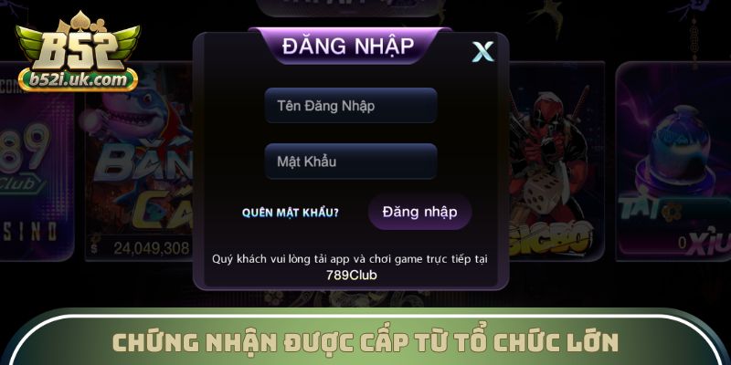 Chứng nhận hoạt động giải trí được cấp từ tổ chức lớn